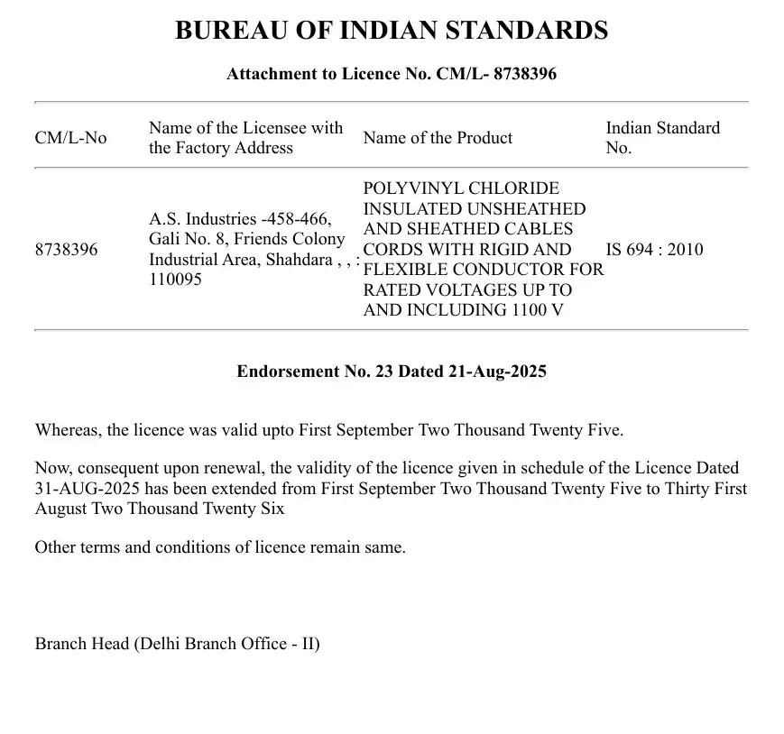 ISI Certification